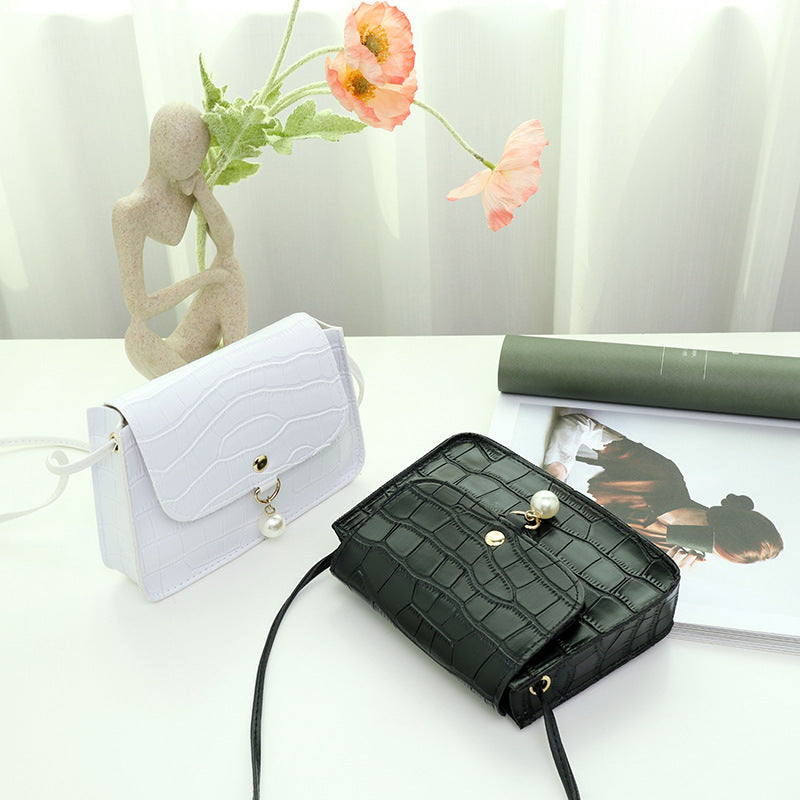 Crocodile Pattern Small Square Bag Women's Bag Cosmetic Bag Shoulder Bag